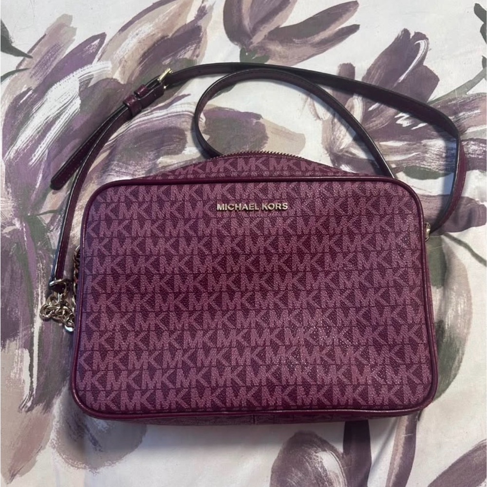 Michael Kors Plum Logo Crossbody Bag